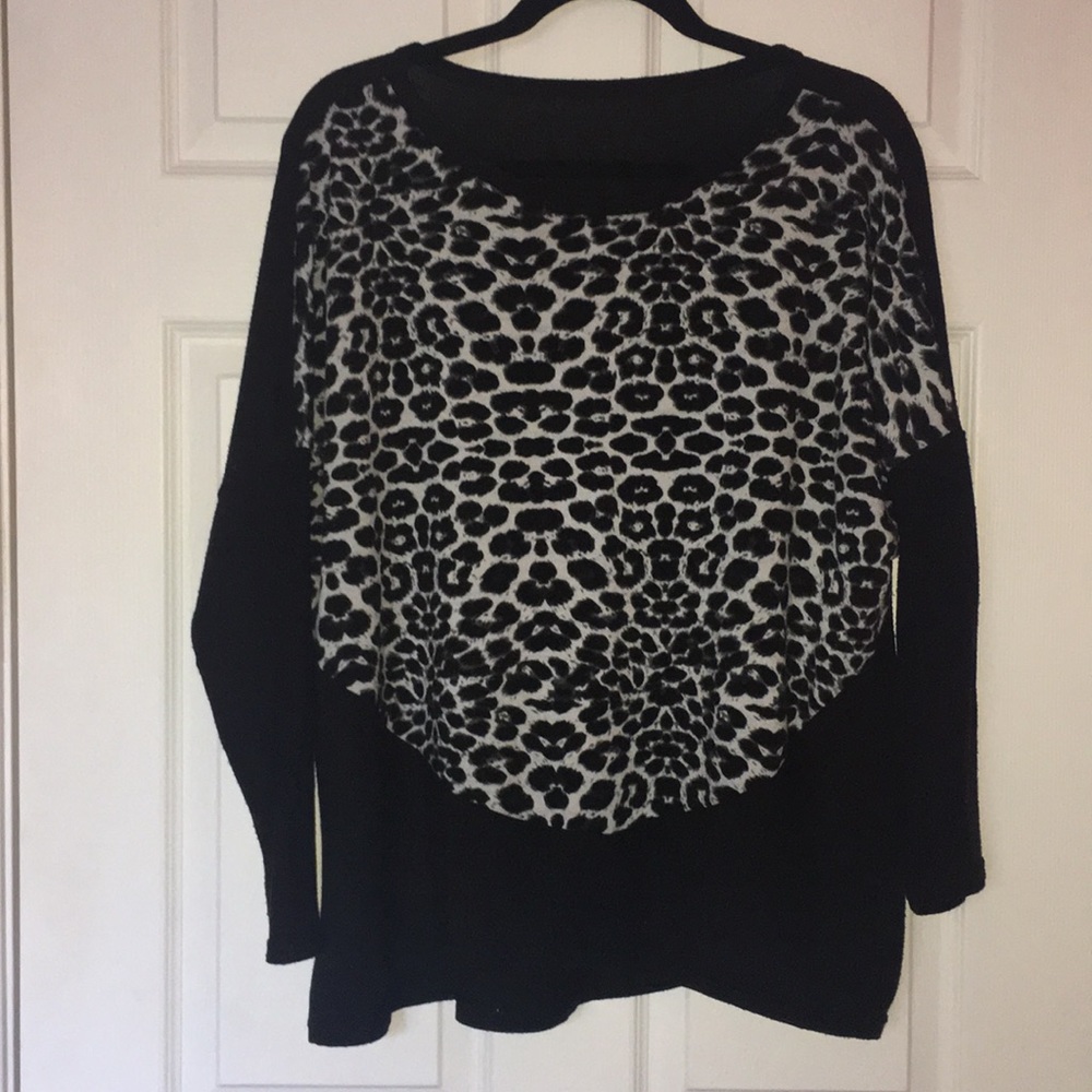 Leopard Print Oversized Sweater